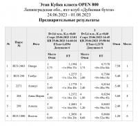 Результаты после двух гонок